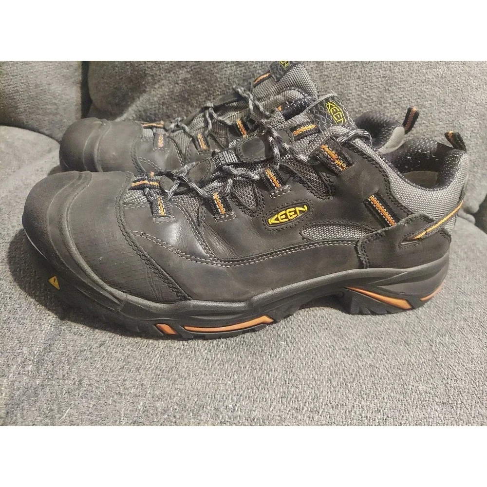 KEEN Utility‎ Braddock Men's 14D Black Bossa Nova Steel Toe Low Hiker Work Shoes